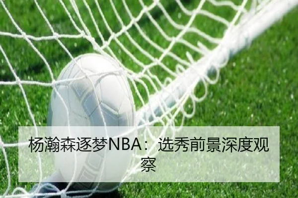 杨瀚森逐梦NBA：选秀前景深度观察
